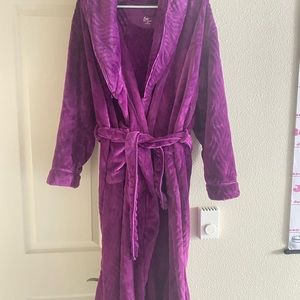 Royal Purple Soft Robe with Sash and Deep Pockets